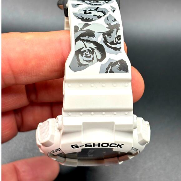 Casio G-Shock GMA-S110F-7A Tribal Rose White Analog Digital Women\'s Watch NIB main image 4